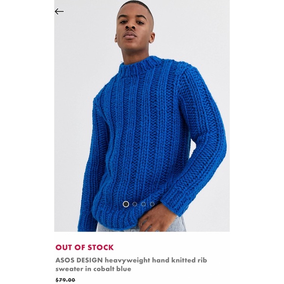 NWT ASOS Rare Heavyweight Hand Knitted Rib Sweater S - Picture 2 of 9
